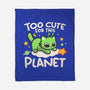 Too Cute Alien Cat-None-Fleece-Blanket-NemiMakeit