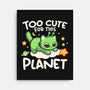 Too Cute Alien Cat-None-Stretched-Canvas-NemiMakeit