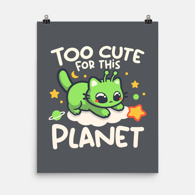 Too Cute Alien Cat-None-Matte-Poster-NemiMakeit
