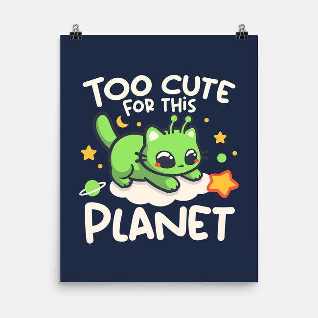 Too Cute Alien Cat-None-Matte-Poster-NemiMakeit