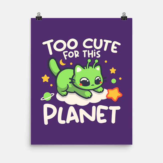 Too Cute Alien Cat-None-Matte-Poster-NemiMakeit