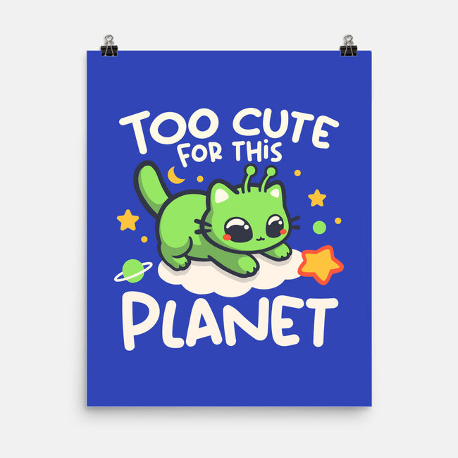Too Cute Alien Cat-None-Matte-Poster-NemiMakeit