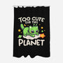 Too Cute Alien Cat-None-Polyester-Shower Curtain-NemiMakeit