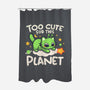 Too Cute Alien Cat-None-Polyester-Shower Curtain-NemiMakeit