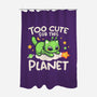 Too Cute Alien Cat-None-Polyester-Shower Curtain-NemiMakeit