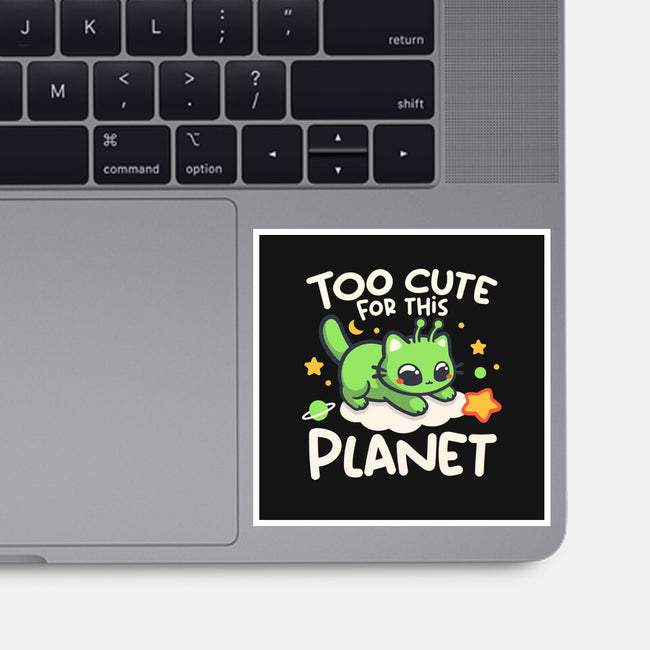 Too Cute Alien Cat-None-Glossy-Sticker-NemiMakeit