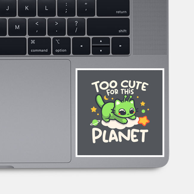Too Cute Alien Cat-None-Glossy-Sticker-NemiMakeit