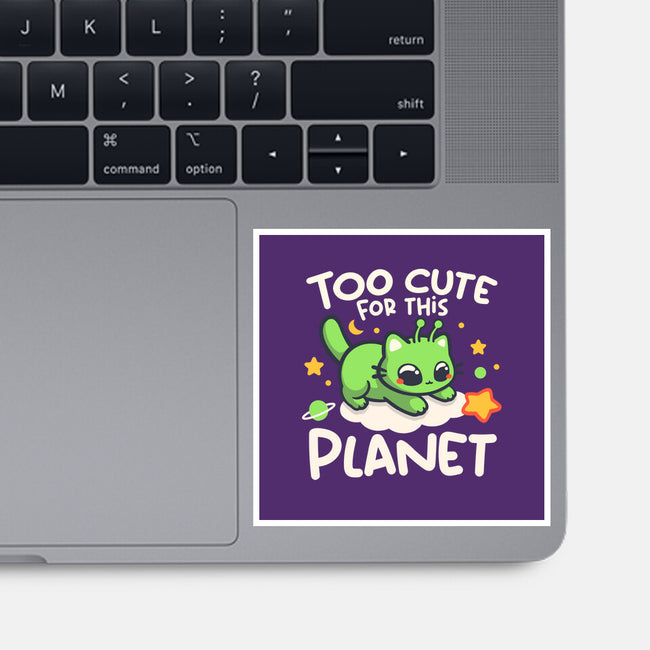 Too Cute Alien Cat-None-Glossy-Sticker-NemiMakeit