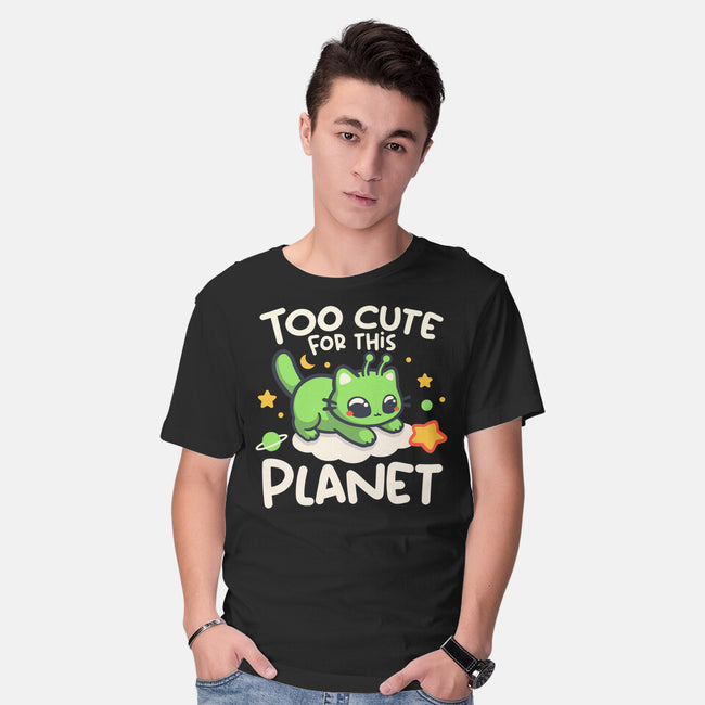 Too Cute Alien Cat-Mens-Basic-Tee-NemiMakeit