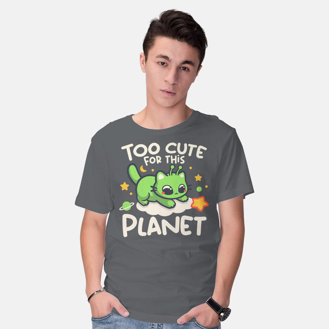 Too Cute Alien Cat-Mens-Basic-Tee-NemiMakeit