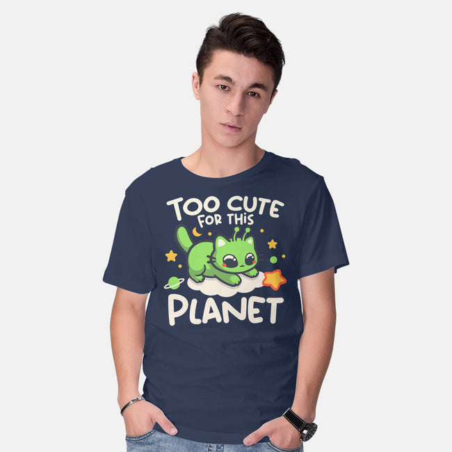 Too Cute Alien Cat-Mens-Basic-Tee-NemiMakeit