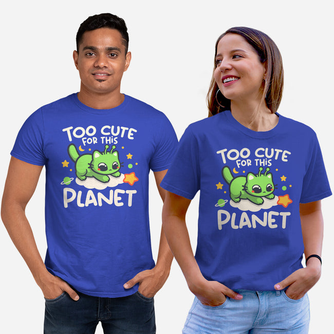 Too Cute Alien Cat-Unisex-Basic-Tee-NemiMakeit