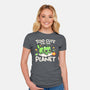 Too Cute Alien Cat-Womens-Fitted-Tee-NemiMakeit