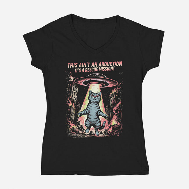 It's A Rescue Mission-Womens-V-Neck-Tee-Diego Gurgell