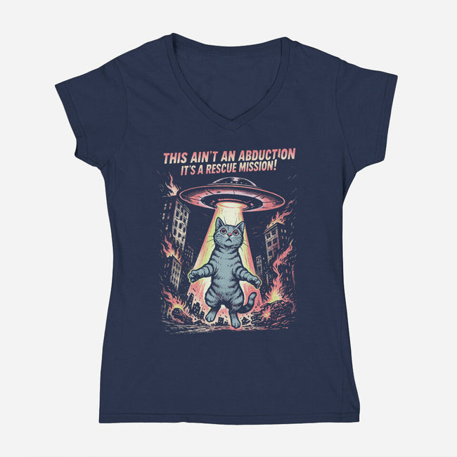 It's A Rescue Mission-Womens-V-Neck-Tee-Diego Gurgell