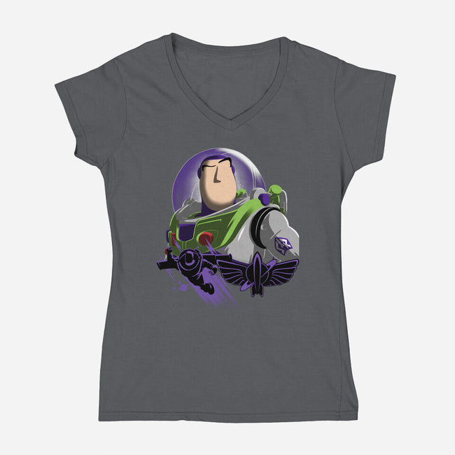 Star Command Captain-Womens-V-Neck-Tee-rmatix