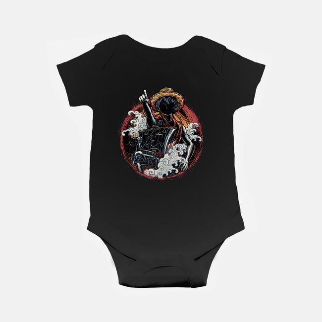 Sail Towards Adventure-Baby-Basic-Onesie-glitchygorilla