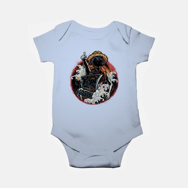Sail Towards Adventure-Baby-Basic-Onesie-glitchygorilla