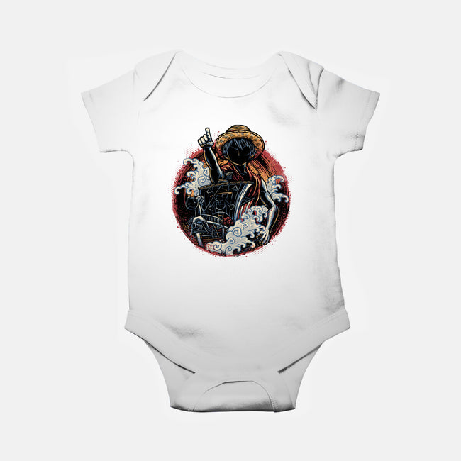 Sail Towards Adventure-Baby-Basic-Onesie-glitchygorilla