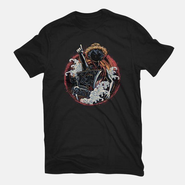 Sail Towards Adventure-Mens-Basic-Tee-glitchygorilla