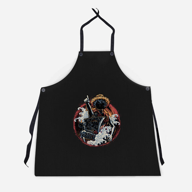 Sail Towards Adventure-Unisex-Kitchen-Apron-glitchygorilla