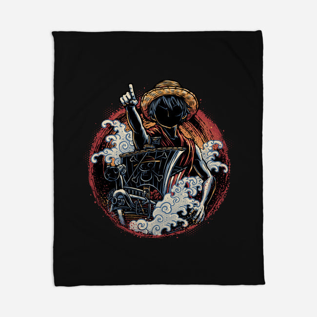 Sail Towards Adventure-None-Fleece-Blanket-glitchygorilla