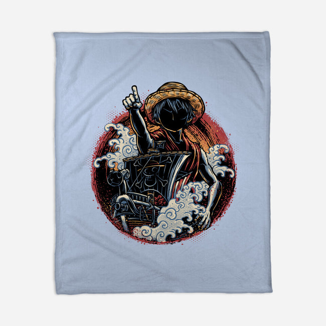 Sail Towards Adventure-None-Fleece-Blanket-glitchygorilla