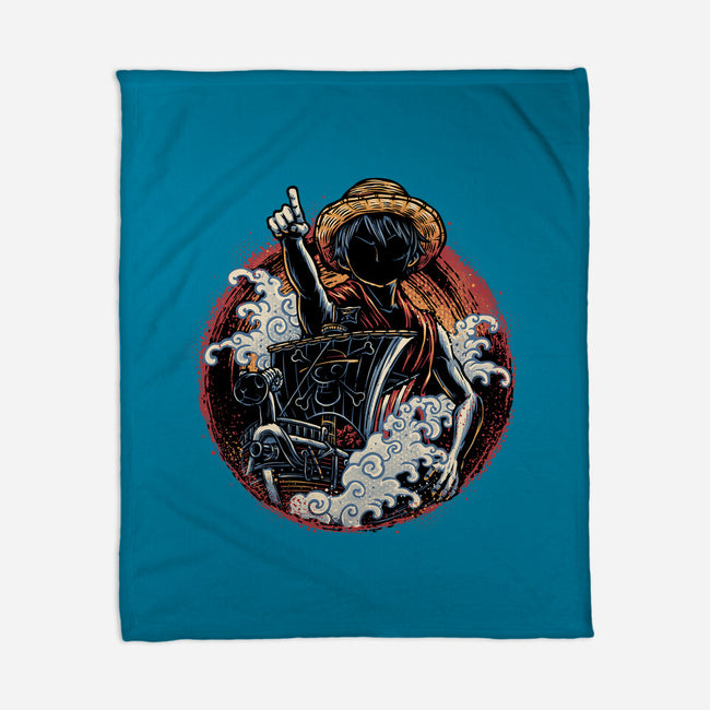 Sail Towards Adventure-None-Fleece-Blanket-glitchygorilla