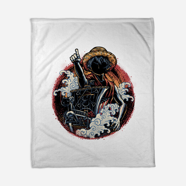 Sail Towards Adventure-None-Fleece-Blanket-glitchygorilla