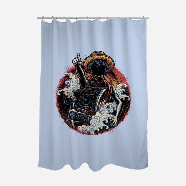 Sail Towards Adventure-None-Polyester-Shower Curtain-glitchygorilla