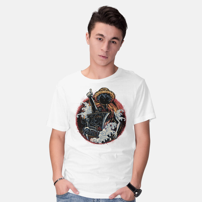 Sail Towards Adventure-Mens-Basic-Tee-glitchygorilla