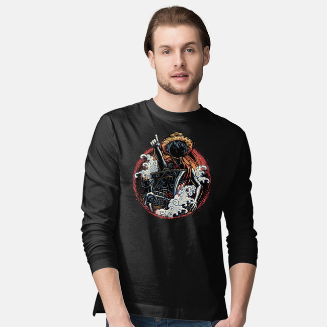 Sail Towards Adventure-Mens-Long Sleeved-Tee-glitchygorilla