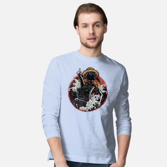 Sail Towards Adventure-Mens-Long Sleeved-Tee-glitchygorilla