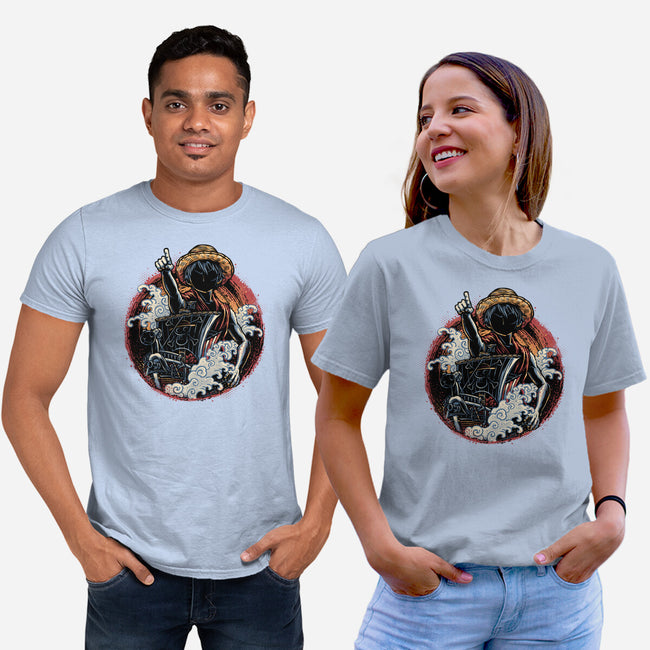 Sail Towards Adventure-Unisex-Basic-Tee-glitchygorilla