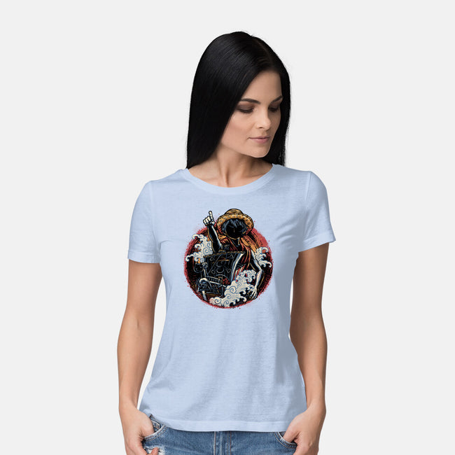 Sail Towards Adventure-Womens-Basic-Tee-glitchygorilla