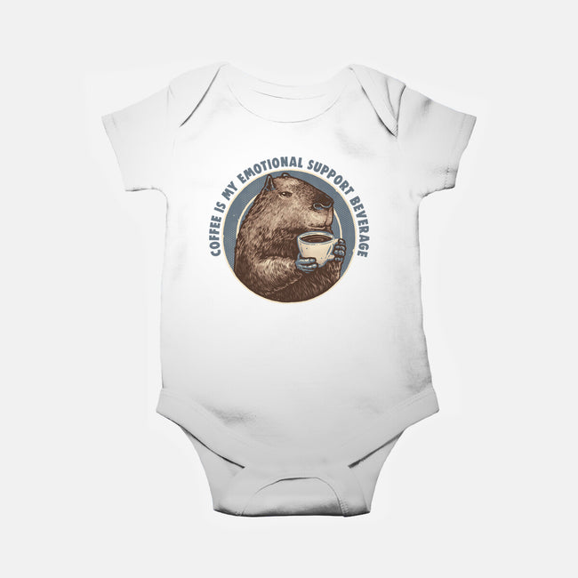 My Emotional Support Beverage-Baby-Basic-Onesie-glitchygorilla