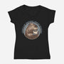 My Emotional Support Beverage-Womens-V-Neck-Tee-glitchygorilla