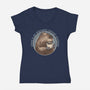 My Emotional Support Beverage-Womens-V-Neck-Tee-glitchygorilla