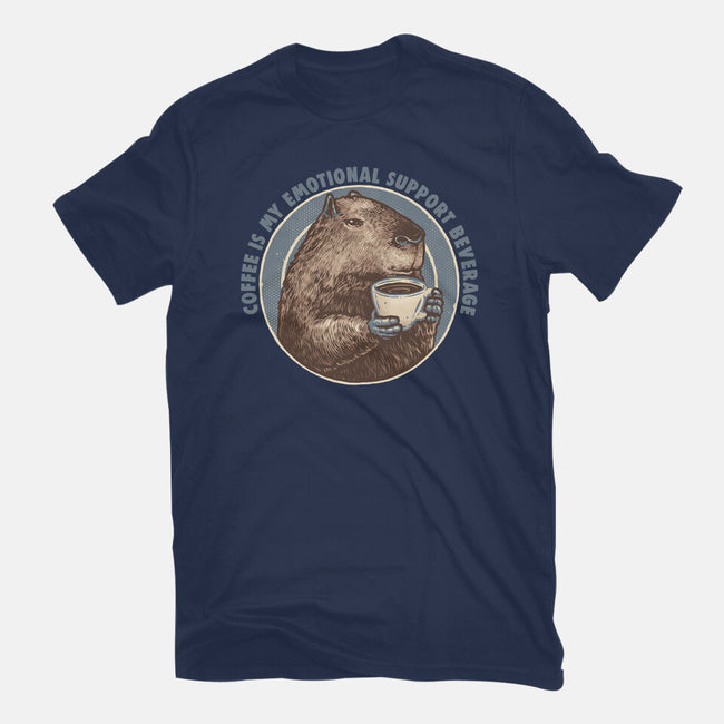 My Emotional Support Beverage-Womens-Fitted-Tee-glitchygorilla