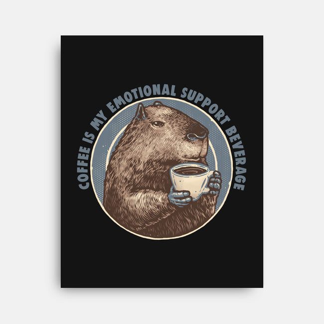 My Emotional Support Beverage-None-Stretched-Canvas-glitchygorilla