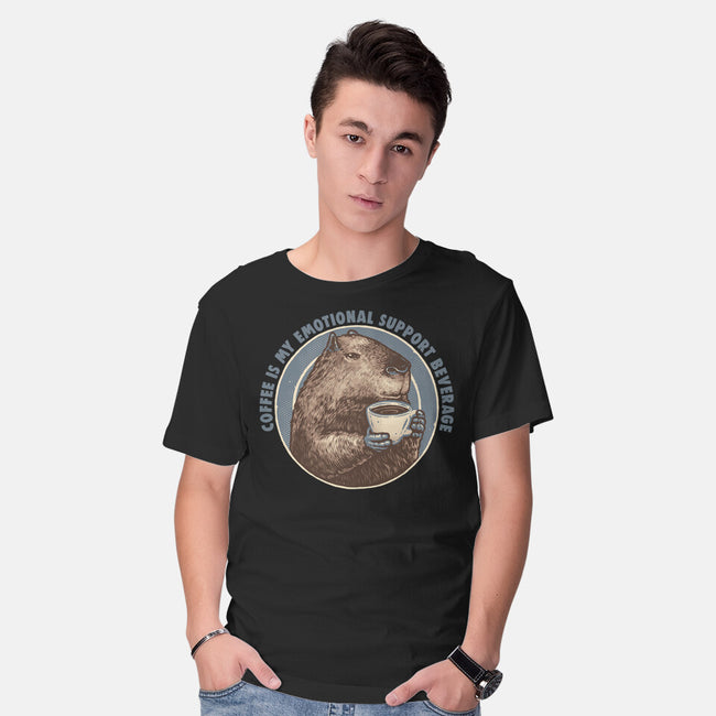 My Emotional Support Beverage-Mens-Basic-Tee-glitchygorilla