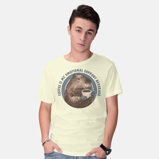 My Emotional Support Beverage-Mens-Basic-Tee-glitchygorilla
