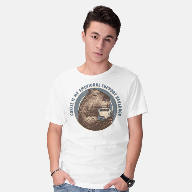 My Emotional Support Beverage-Mens-Basic-Tee-glitchygorilla