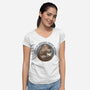 My Emotional Support Beverage-Womens-V-Neck-Tee-glitchygorilla