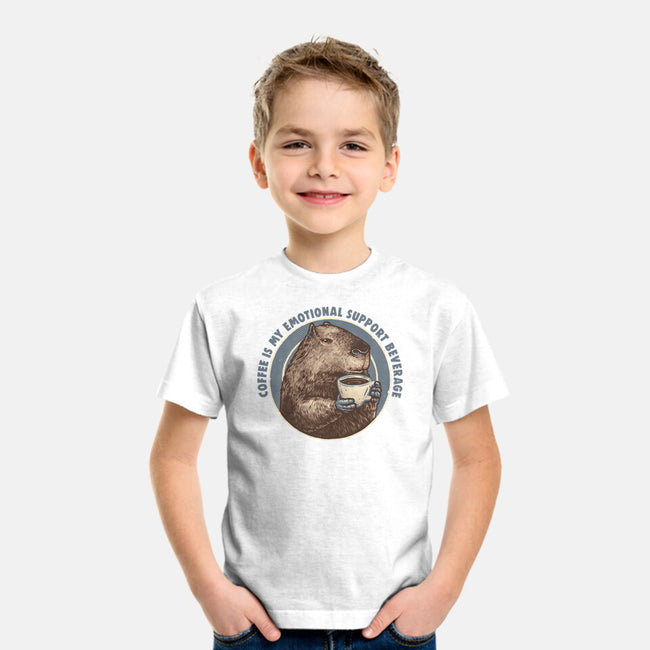 My Emotional Support Beverage-Youth-Basic-Tee-glitchygorilla