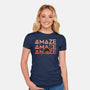 Project Amaze Amaze Amaze-Womens-Fitted-Tee-rocketman_art