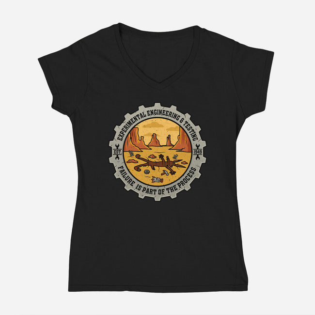 Experimental Engineering And Testing-Womens-V-Neck-Tee-erion_designs