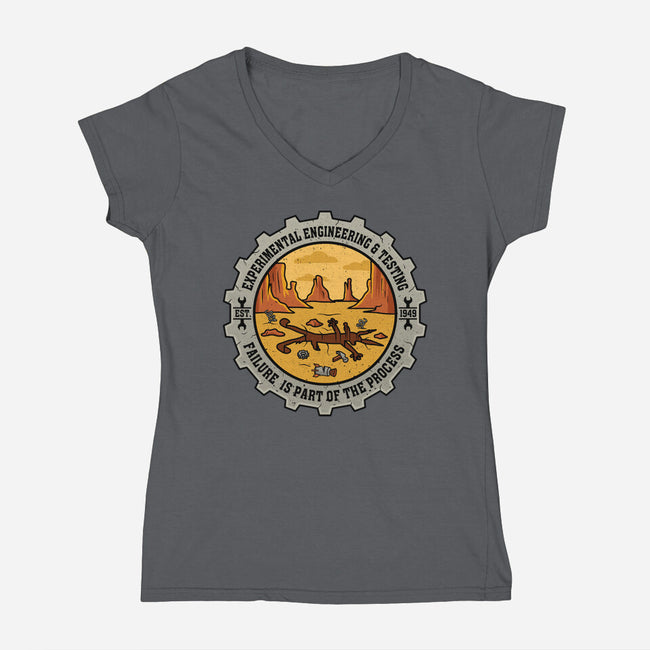 Experimental Engineering And Testing-Womens-V-Neck-Tee-erion_designs