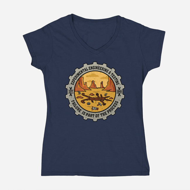 Experimental Engineering And Testing-Womens-V-Neck-Tee-erion_designs