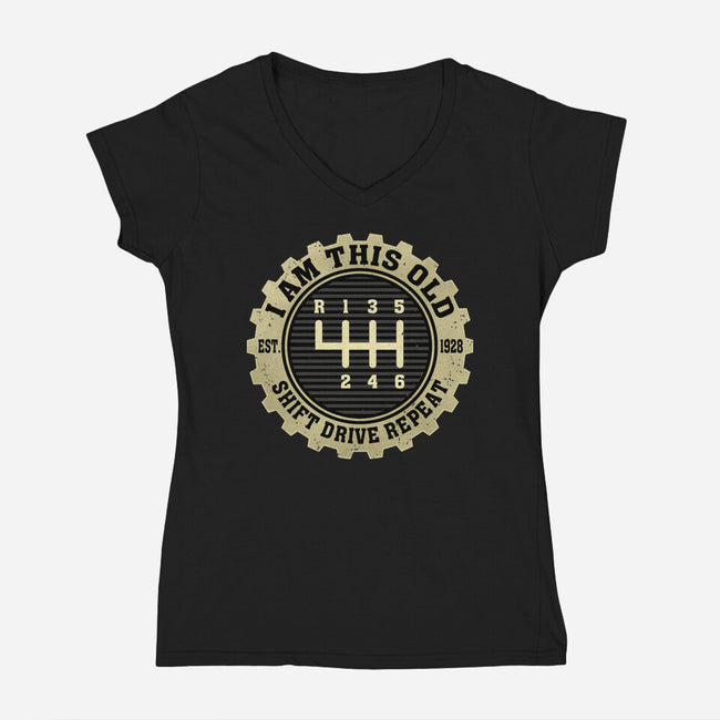 Shift Drive Repeat-Womens-V-Neck-Tee-erion_designs